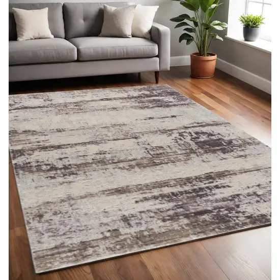 Violet Abstract Dhurrie Area Rug Photo 1