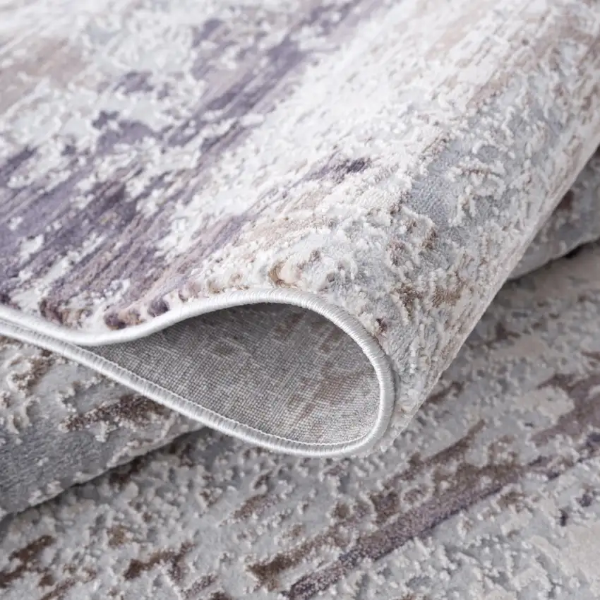 Violet Abstract Dhurrie Area Rug Photo 6