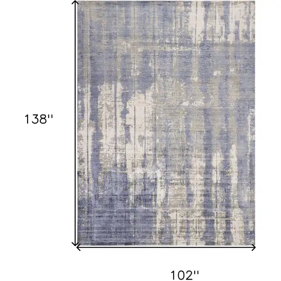 Gray And Ivory Abstract Hand Loomed Area Rug Photo 3