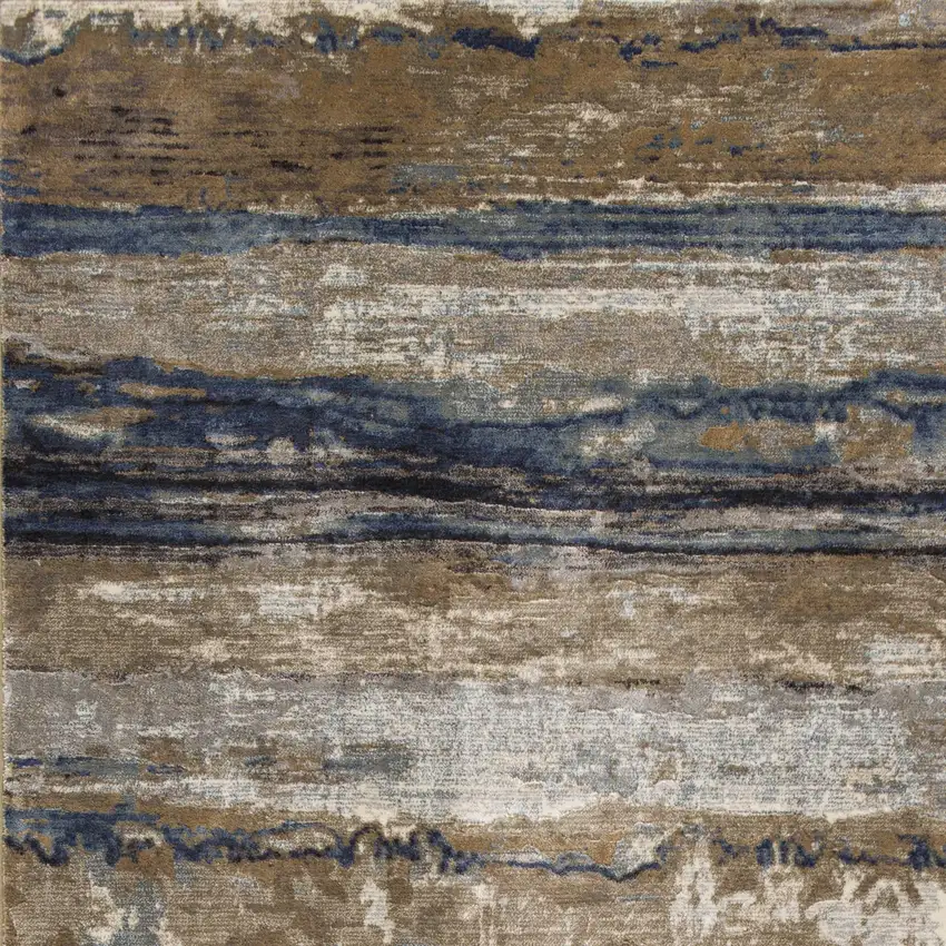 Viscose Ivory or Blue Accent Rug Photo 3