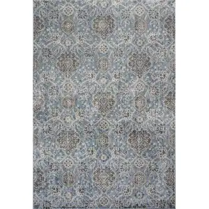 Photo of Viscose Ivory or Blue Accent Rug