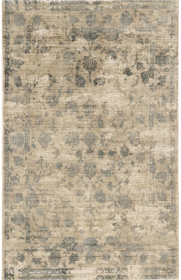 Viscose Sand or  Blue Area Rug Photo 3