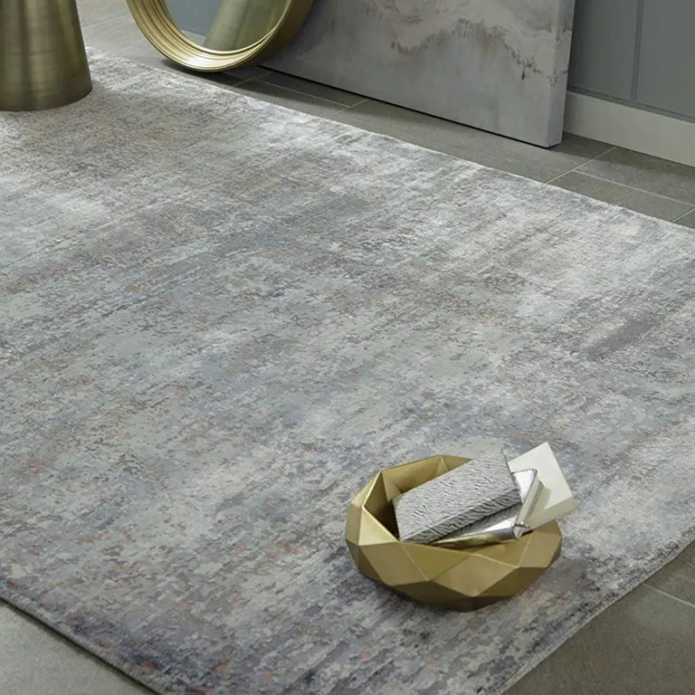 Viscose Slate Area Rug Photo 3