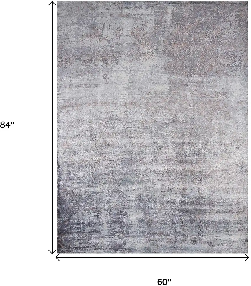 Viscose Slate Area Rug Photo 4
