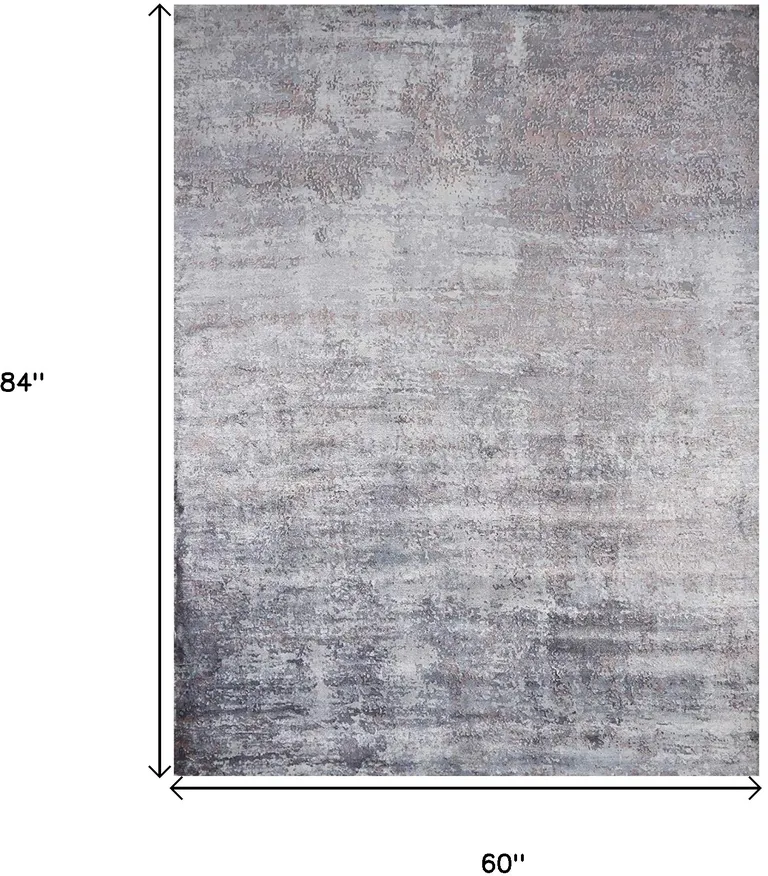 Viscose Slate Area Rug Photo 4