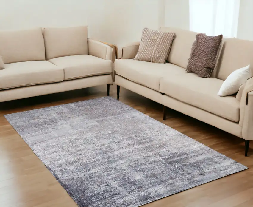 Viscose Slate Area Rug Photo 1