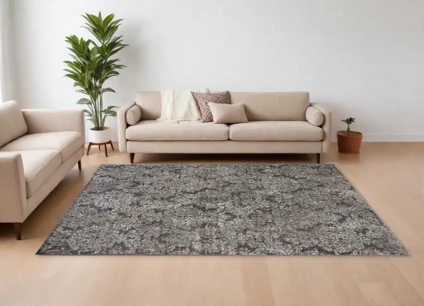 Viscose Taupe Or  Sand Area Rug Photo 1
