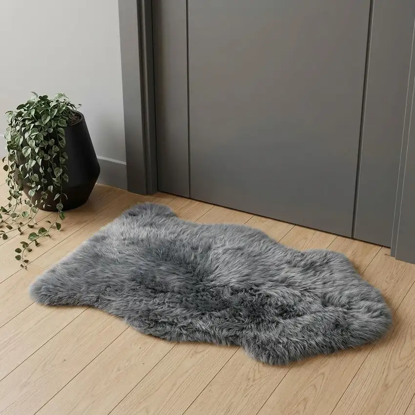 Warm Gray New Zealand Natural Sheepskin Rug Photo 1