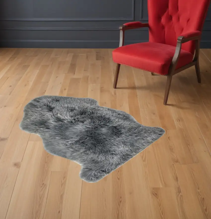 Warm Gray New Zealand Natural Sheepskin Rug Photo 1