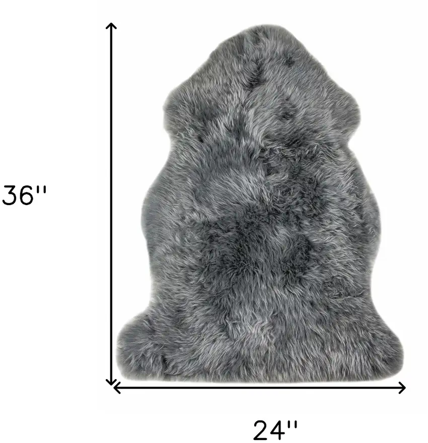 Warm Gray New Zealand Natural Sheepskin Rug Photo 8