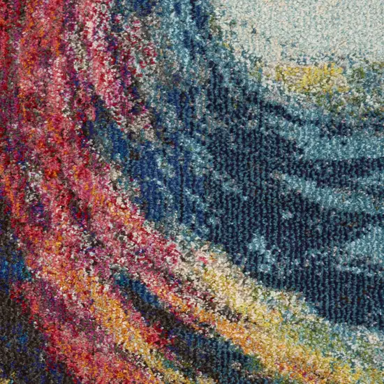 Wave Abstract Power Loom Non Skid Area Rug Photo 4