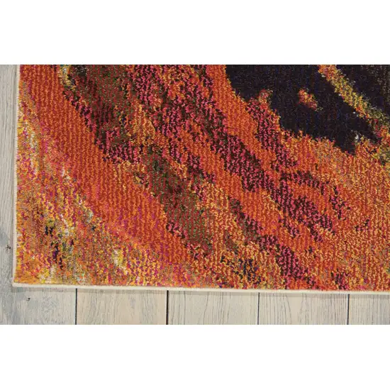 Wave Abstract Power Loom Non Skid Area Rug Photo 9