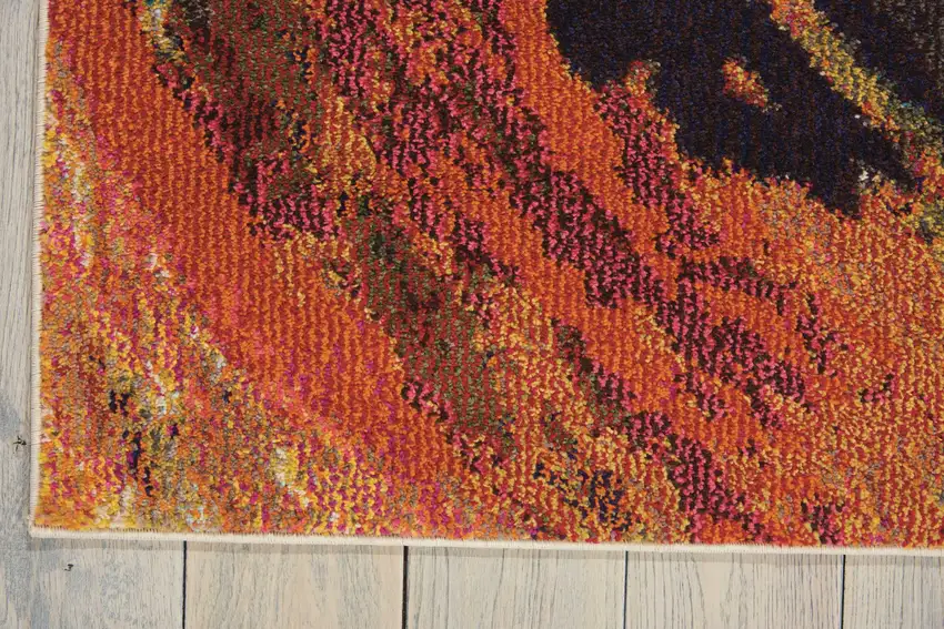 Wave Abstract Power Loom Non Skid Area Rug Photo 9