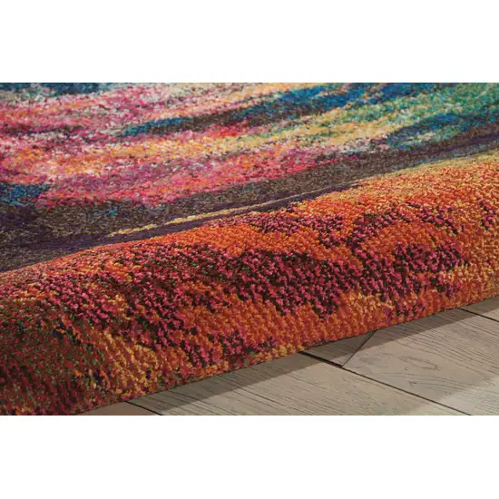 Wave Abstract Power Loom Non Skid Area Rug Photo 9