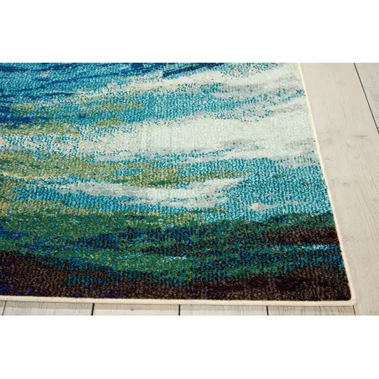 Wave Abstract Power Loom Non Skid Area Rug Photo 8