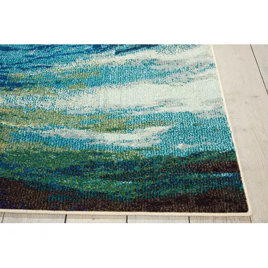 Wave Abstract Power Loom Non Skid Area Rug Photo 9
