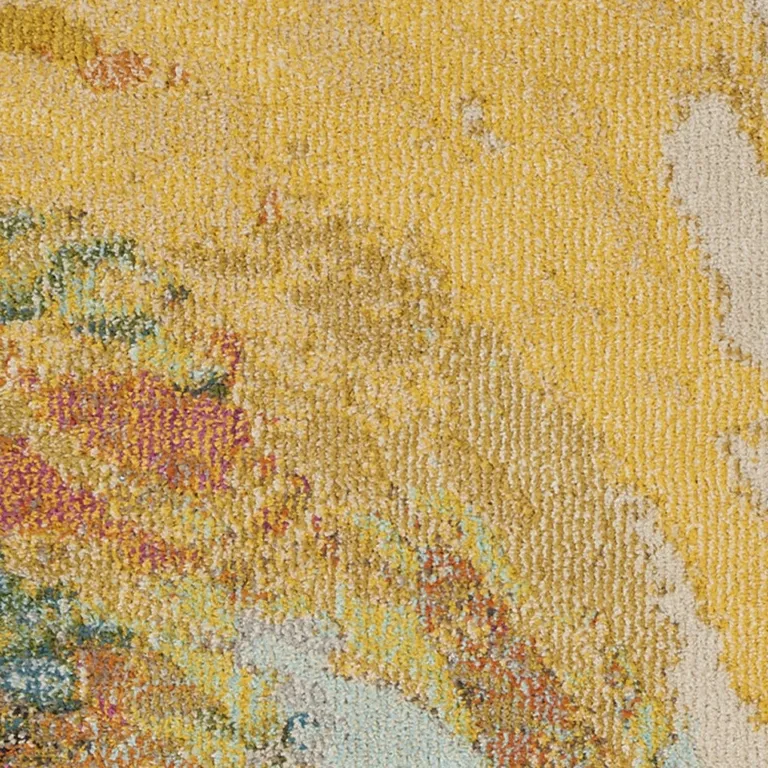 Wave Abstract Power Loom Non Skid Runner Rug Photo 3