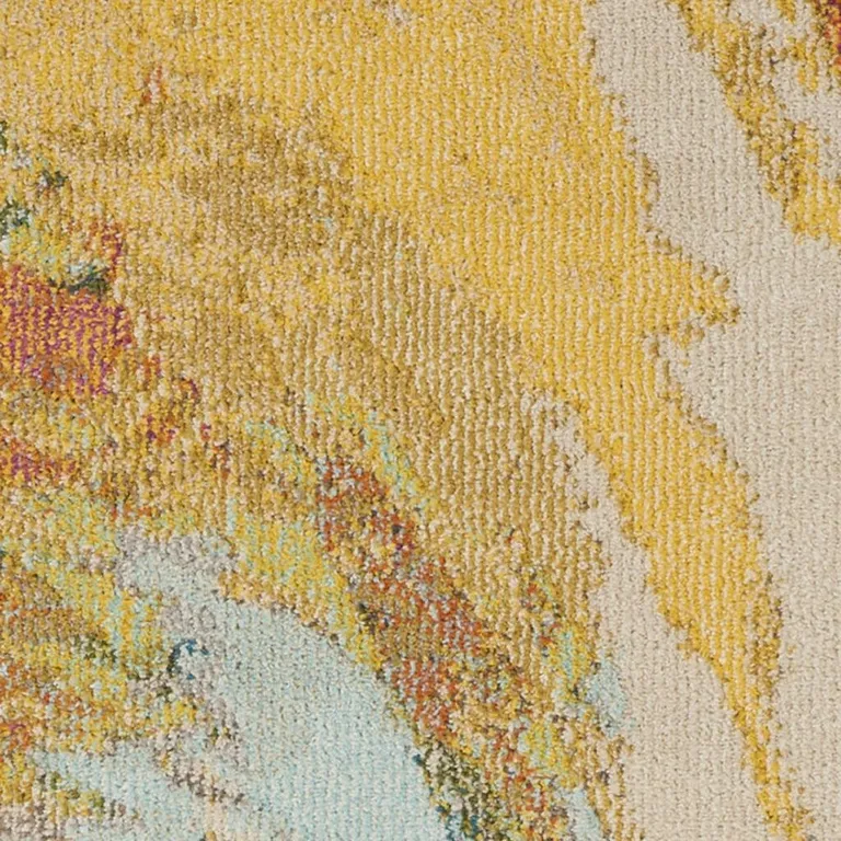 Wave Abstract Power Loom Non Skid Runner Rug Photo 2