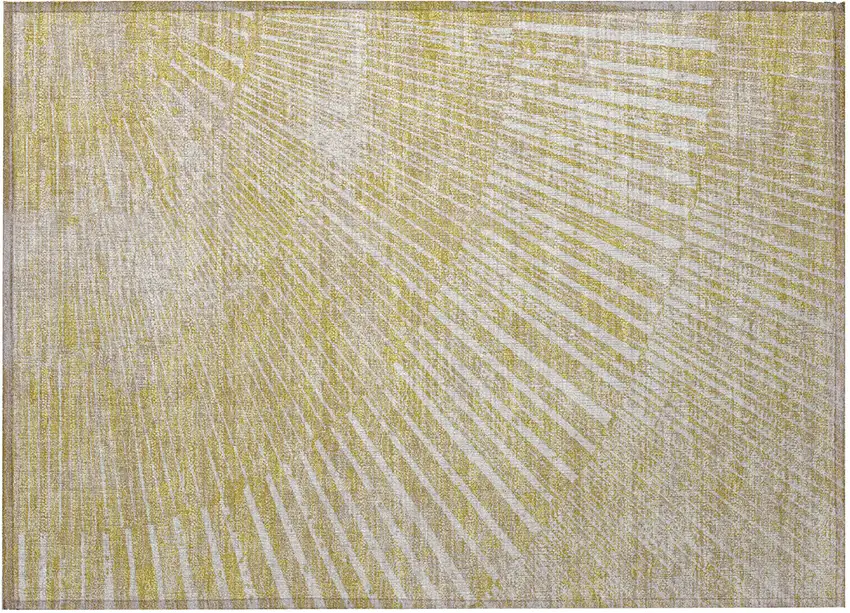 Wheat Abstract Washable Non Skid Indoor Outdoor Area Rug Photo 5