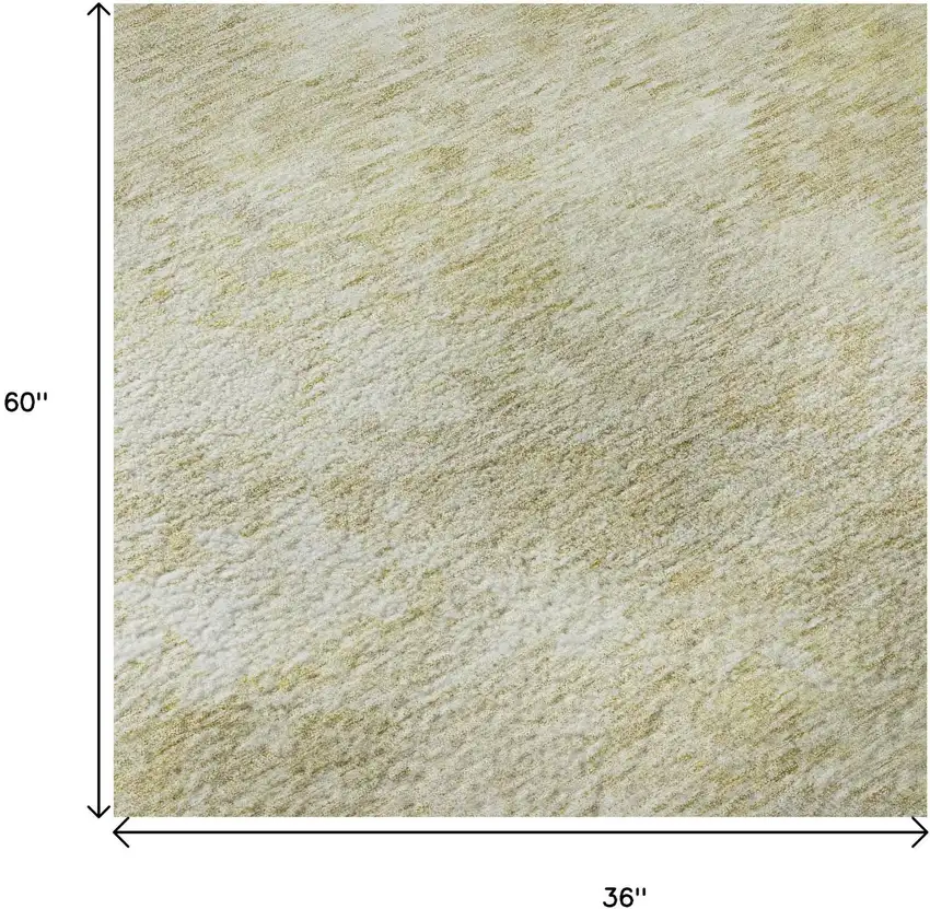 Wheat And Beige Abstract Geometric Washable Area Rug With UV Protection Photo 9