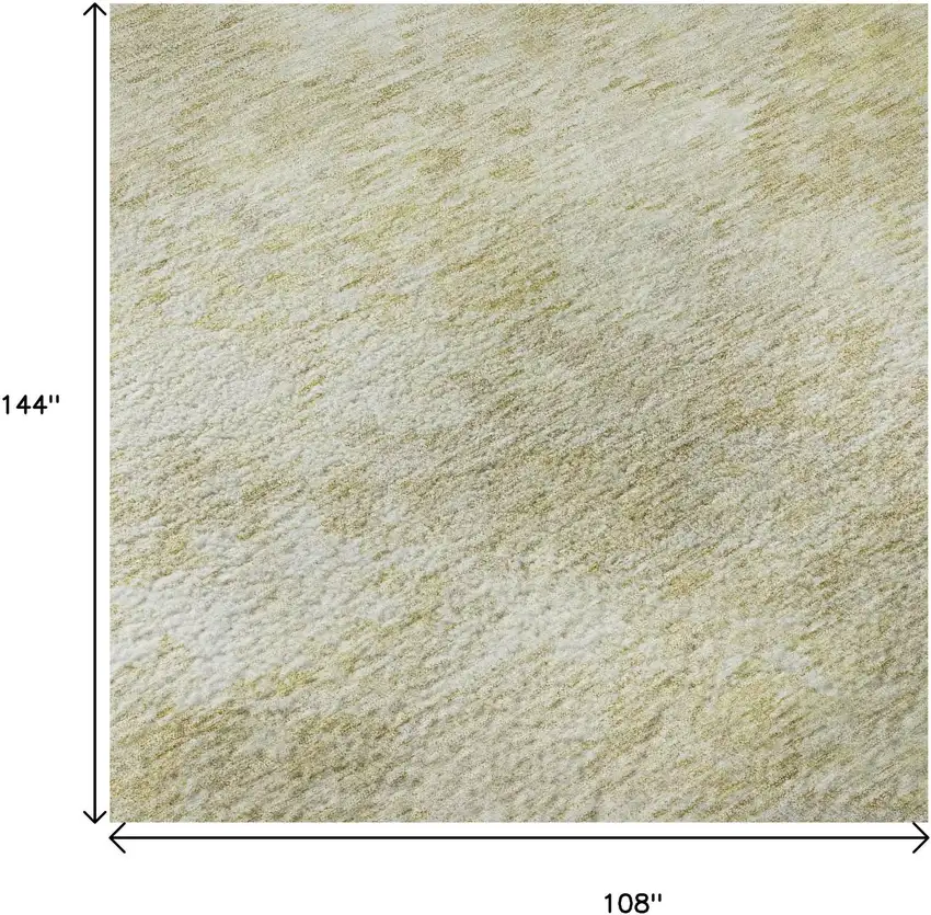 Wheat And Beige Abstract Geometric Washable Area Rug With UV Protection Photo 8