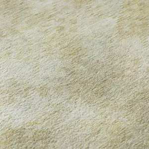 Photo of Wheat And Beige Abstract Geometric Washable Area Rug With UV Protection