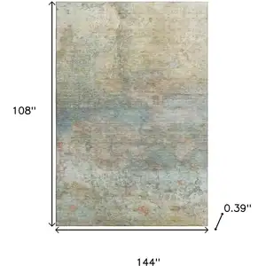 Photo of Wheat And Beige Abstract Washable Area Rug With UV Protection