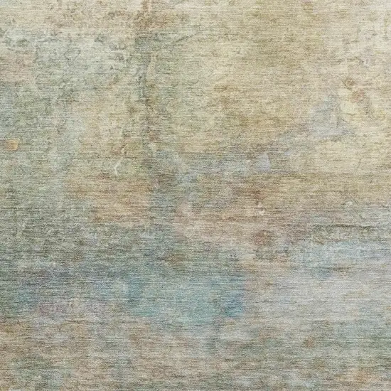 Wheat And Beige Abstract Washable Area Rug With UV Protection Photo 3