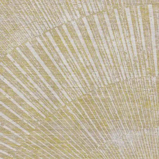 Wheat And Beige Geometric Washable Area Rug With UV Protection Photo 3