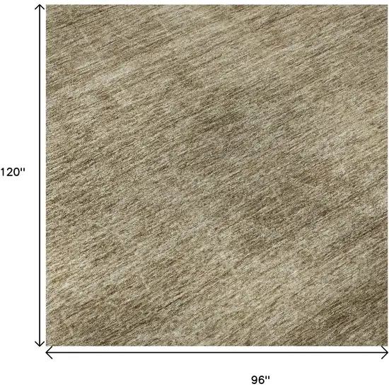 Wheat And Beige Geometric Washable Area Rug With UV Protection Photo 9