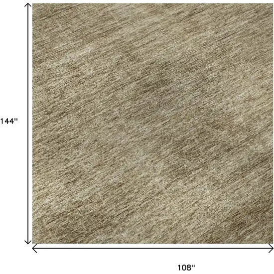 Wheat And Beige Geometric Washable Area Rug With UV Protection Photo 8