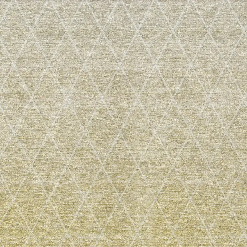 Wheat And Beige Geometric Washable Indoor Outdoor Area Rug Photo 6