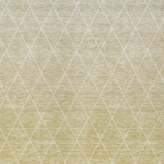 Wheat And Beige Geometric Washable Indoor Outdoor Area Rug Photo 6