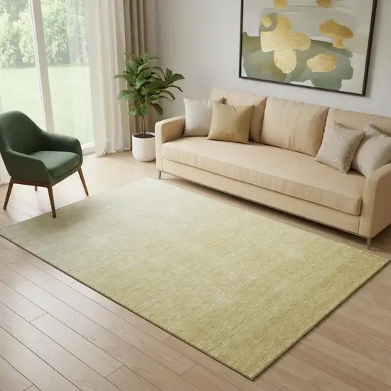 Wheat And Beige Ombre Washable Area Rug With UV Protection Photo 1