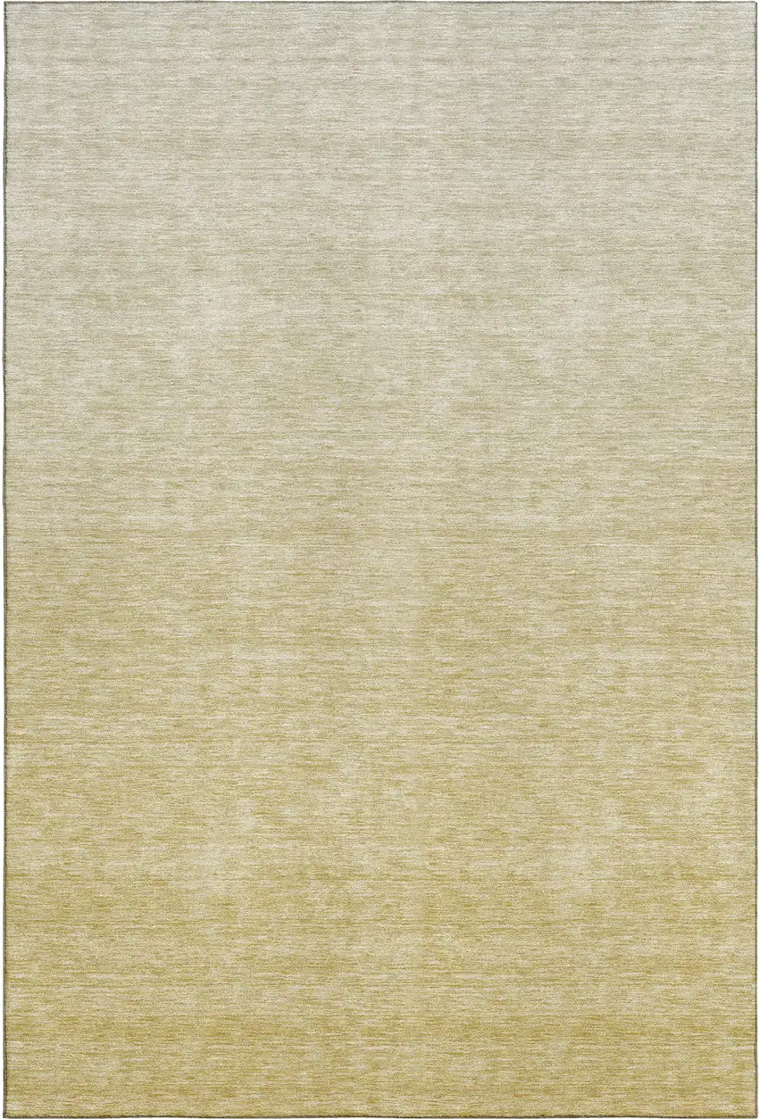 Wheat And Beige Ombre Washable Area Rug With UV Protection Photo 7
