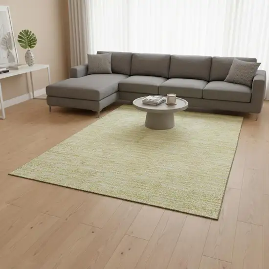 Wheat And Beige Striped Washable Area Rug With UV Protection Photo 2