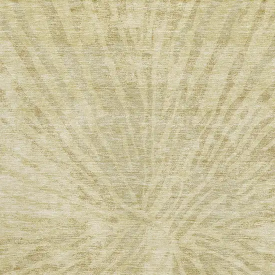 Wheat And Beige Zebra Print Washable Area Rug With UV Protection Photo 3