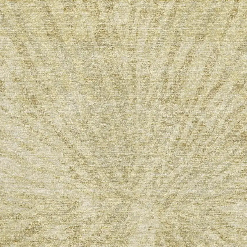 Wheat And Beige Zebra Print Washable Area Rug With UV Protection Photo 3