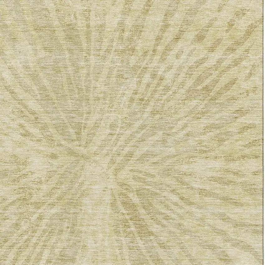 Wheat And Beige Zebra Print Washable Area Rug With UV Protection Photo 3