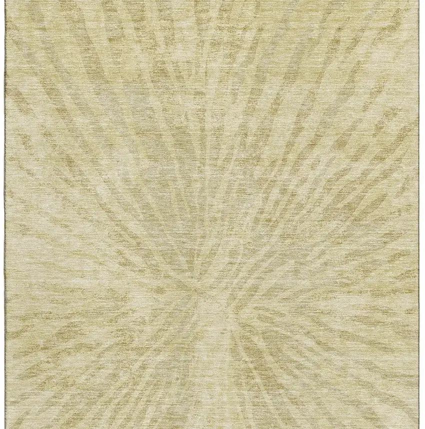 Wheat And Beige Zebra Print Washable Area Rug With UV Protection Photo 3