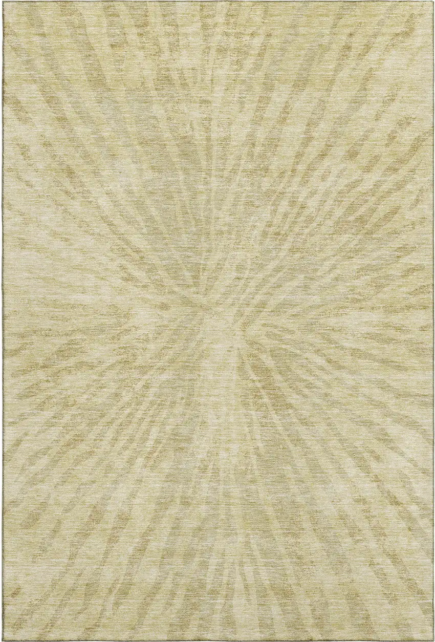 Wheat And Beige Zebra Print Washable Area Rug With UV Protection Photo 1