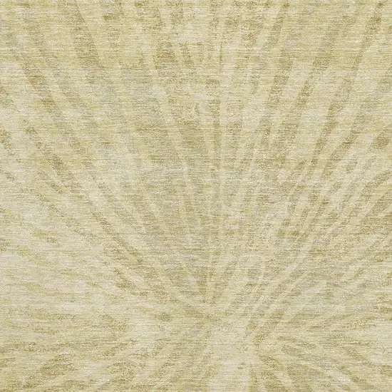 Wheat And Beige Zebra Print Washable Area Rug With UV Protection Photo 3