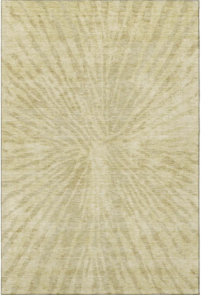 Wheat And Beige Zebra Print Washable Area Rug With UV Protection Photo 4