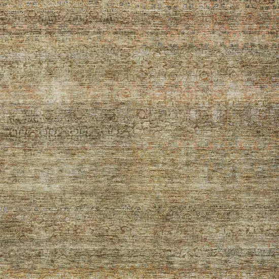 Wheat And Brown Striped Washable Indoor Outdoor Area Rug Photo 6
