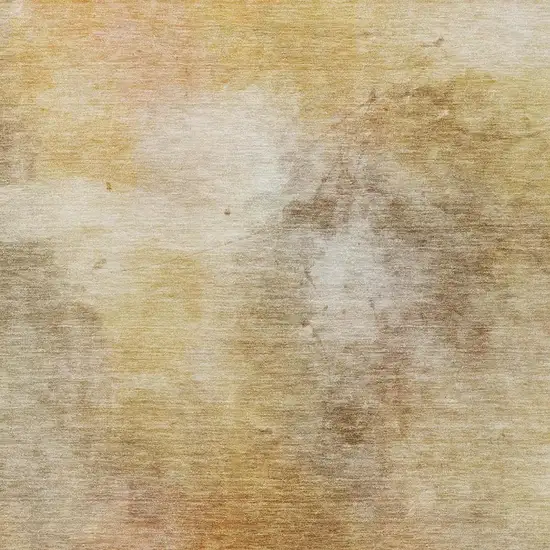 Wheat And Gold Abstract Washable Indoor Outdoor Area Rug Photo 1
