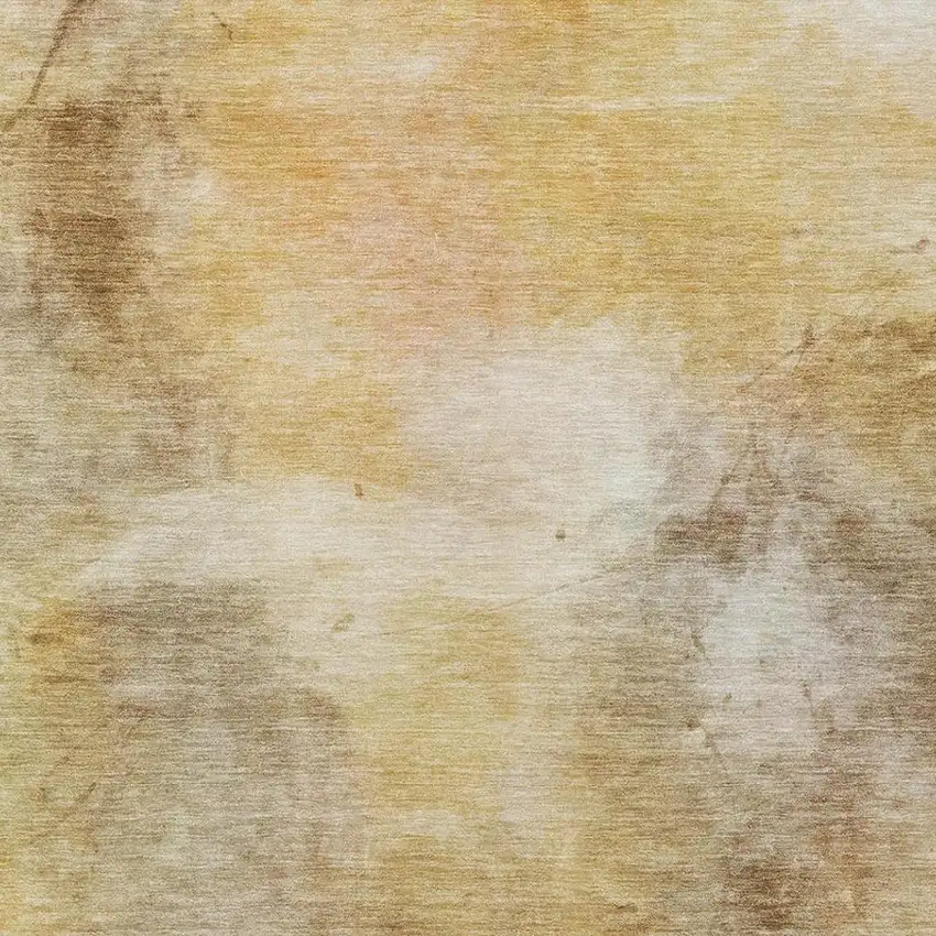 Wheat And Gold Abstract Washable Indoor Outdoor Area Rug Photo 9