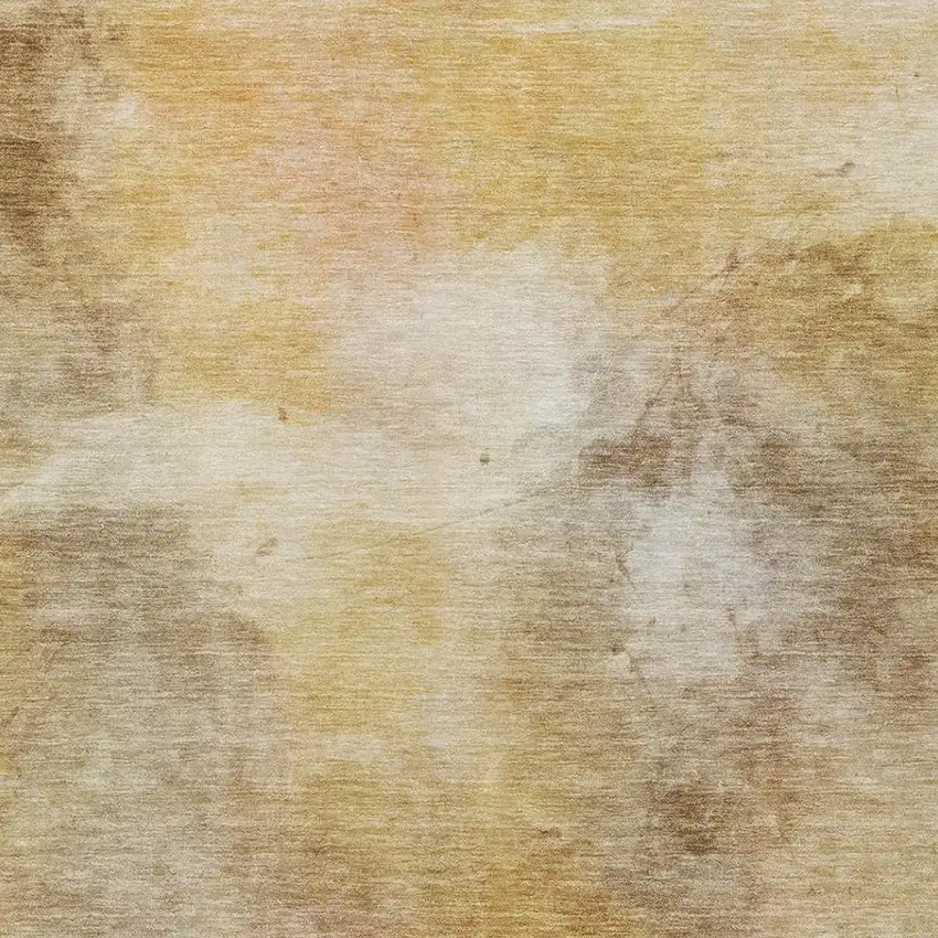 Wheat And Gold Abstract Washable Indoor Outdoor Area Rug Photo 4