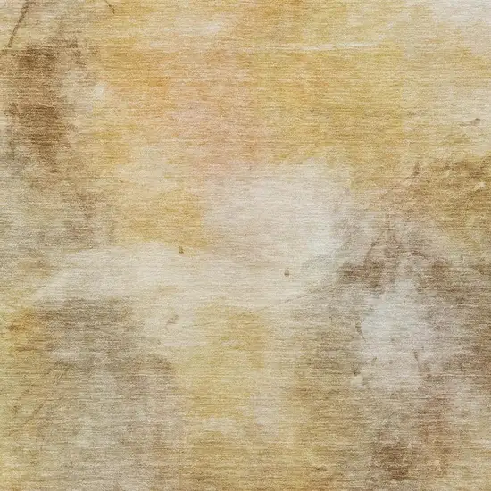 Wheat And Gold Abstract Washable Indoor Outdoor Area Rug Photo 8