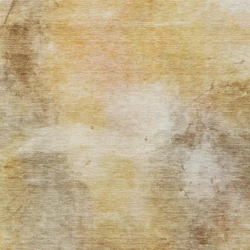 Wheat And Gold Abstract Washable Indoor Outdoor Area Rug Photo 8