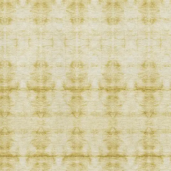 Wheat And Gold Geometric Washable Area Rug With UV Protection Photo 3